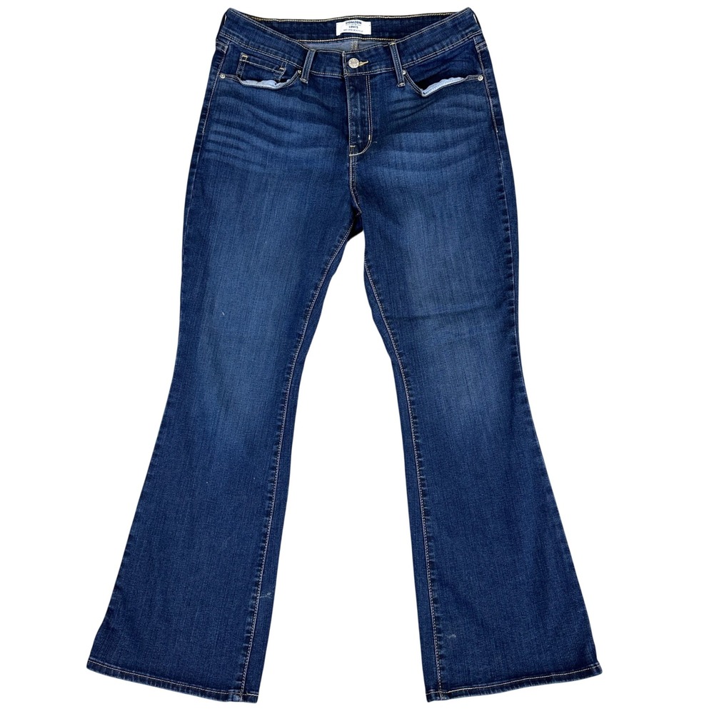 Denizen from Levi's Womens Mid-Rise Bootcut Jeans Dark Wash Blue Stretch Denim